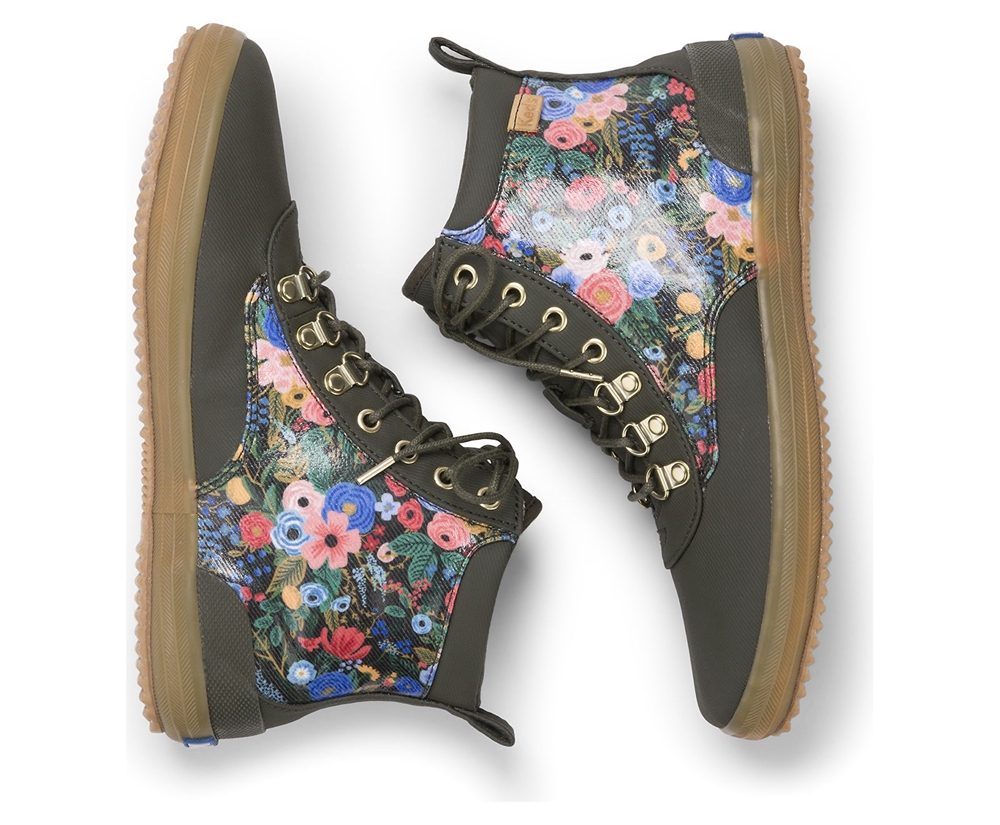 Botas Keds Mujer Verde - Rifle Paper Co. Scout Water-Resistant Garden Party - 278-UIBDWX